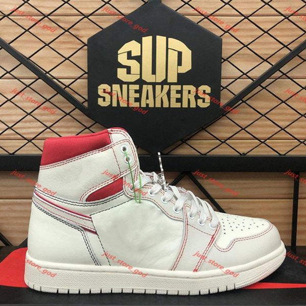 

2020 new arrival jump high 1s light smoke grey unc mens basketbal shoes lin456 design obsidian south beach sports trainers sneakers shoes, Black