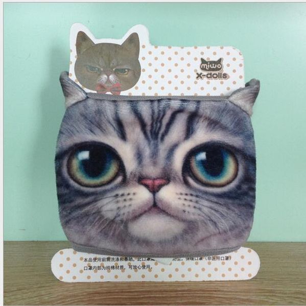 

u63rou factory price 3d cartoon designer cat dog personality washable cotton dustproof mouth face mask for women party reusable 2 n
