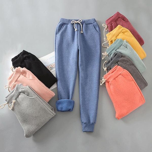 

women pants autumn winter warm harem pants women thick velvet sweatpants female loose pants winter casual trousers plus size t200516, Black;white