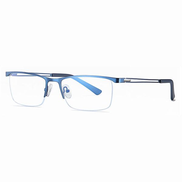 

glasses for man half rim metal frame eyewears new arrival business style anti-blue light computer glasses optical spectacles, Black