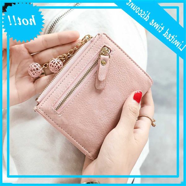 

multifunctional women wallets 2020 short student small fresh fold portfolios mode rits gesp wallet pu leather clutch