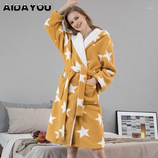 

coral velvet bathrobe loose oversized couple bathrobes women soft plush warm bathrobes with hood cartoon cute flannel nightgown1, Black;red