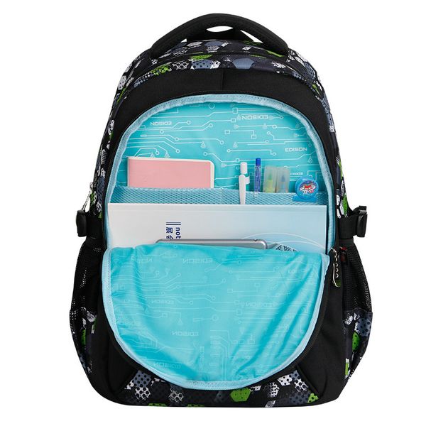 

edison boy school backpack fashion ultra light dirt-resistant wear-resistant backpack football print school bags pencil case set lj201029