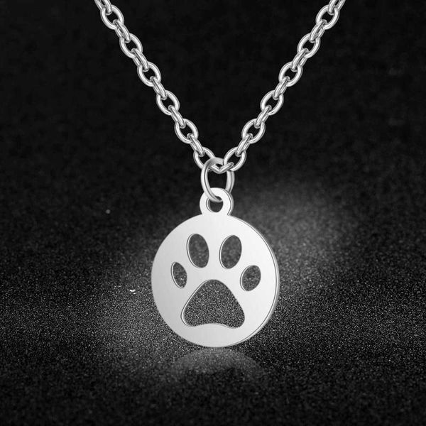 

pendant necklaces quality 100% stainless steel pet charm necklace for women super fashion jewelry never tarnish, Silver