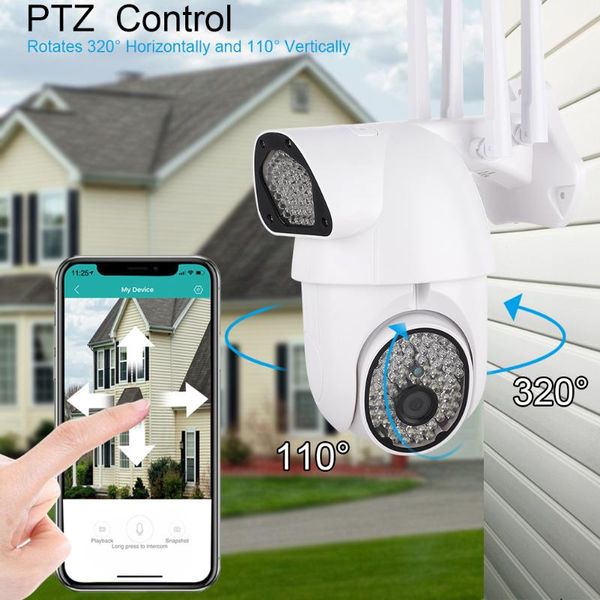 

1080p hd wifi ip camera white wireless outdoor cctv home security ir cam 5x zoom
