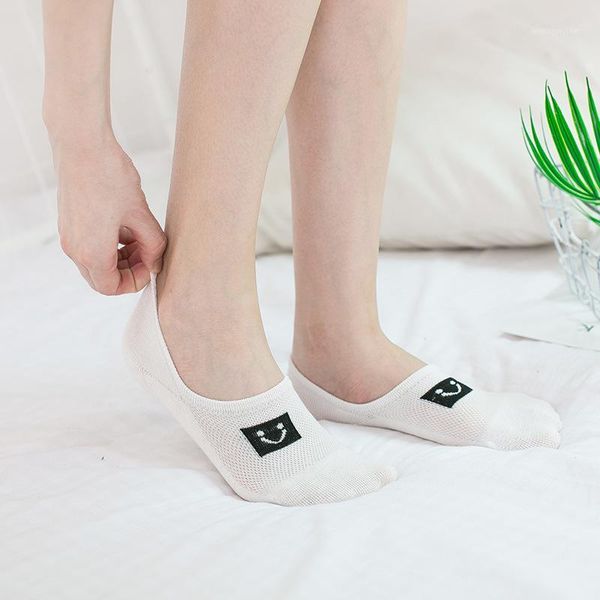 

socks & hosiery fashion harajuku boat women girl sock slippers cute cotton spring summer funny creative smile sweet 1pair stc0381, Black;white