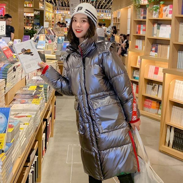 

2021 newstylish winter jacket women long hooded two big pockets female outwear warm thicken coat arrival lgwe, Black