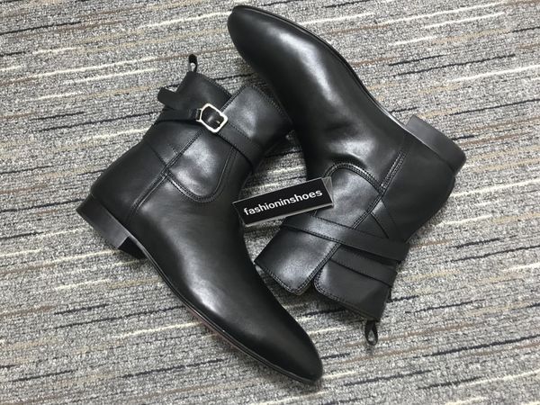 

new red bottoms melon vintage men boots kanye martin motorcycle ankle boot for men chaussures red sole deisigner shoes australia booties, Black