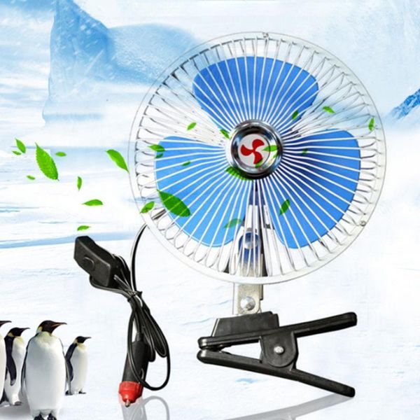 

2020 new 8-inch 24v/12v universal semi-enclosed vehicle fan summer car electric cooling fan with clip and durable1