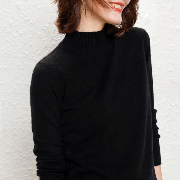 

2021 female jumpers 100% pure cashmere mesh sweaters famale new winter arrival 7 standard pullovers 95a7, White;black
