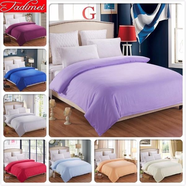 

1 piece duvet cover solid plain pure color quilt bedding bag kid girl soft cotton single twin full queen king size 150x200