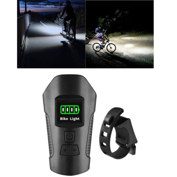 

bike lights usb rechargeable led bicycle front light speedometer odometer horn