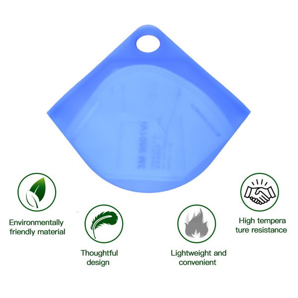 

box face portable case food-grade masks silicone mask holder container storage folder bag protective organizer anti dustq2d9