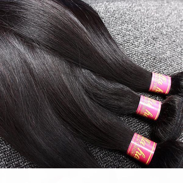 

bellahair unprocessed peruvian virgin hair weaves straight mink hair human hair double weft extensions bulk wholesale natural color, Black