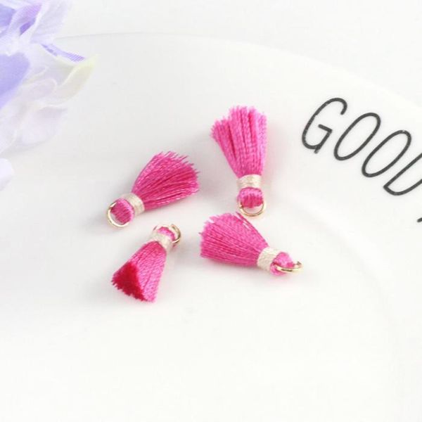 

10pcs 1.5cm mini polyester thread tassel pendant for jewelry making diy bracelet cellphone pendant finding craft tassels h jlliqg