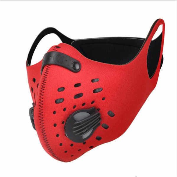 

fashion outdoor sports anti-dust for riding waterproof dustproof face mask with breathing valve built-in filter cycling masks 1 ngb2w, Black