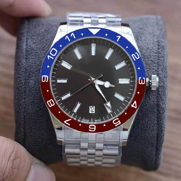 

mens watch 41mm stainless steel watches automatic movement mechanical wristwatches male clock luxury watch montre de luxe, Slivery;brown
