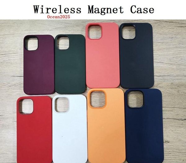 

wireless charging magnet case for iphone 12 mini pro max phone cases strong magnetic liquid sile cover fo qylbbb qpseller