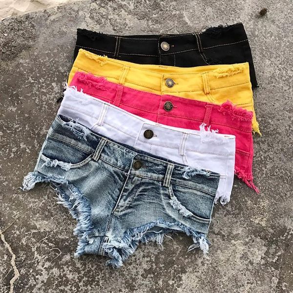 

summer women's jeans shorts pants nightclub low waist bar 2020 trend jeans ultra mini shorts beach holiday wear 5.301, Blue