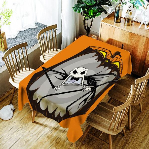 

halloween pumpkin lantern tablecloth skull pattern for children polyester comfortable waterproof table cloth cover for home wmtypk