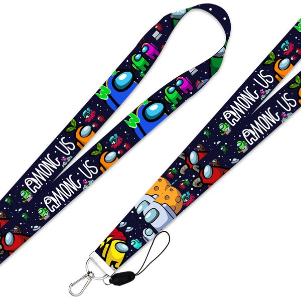 

children lanyard cartoon cord anti-lost lanyard among us game printing lanyard mobile phone pendant keychain card rope boutique sale e111709