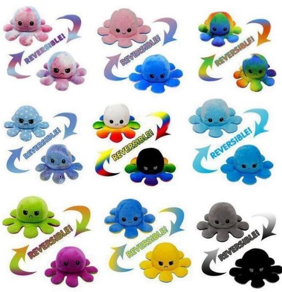 

fast shipping reversible flip ocs stuffed plush doll soft simulation reversible plush toys color chapter plush doll child toys, Silver