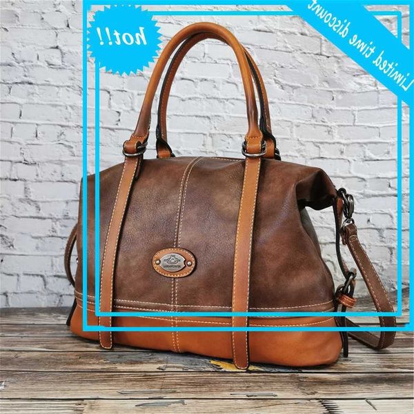 

imyok vintage new 2020 leather bags for women lady's travel totes handbag great capacity shoulder designer female bolsa