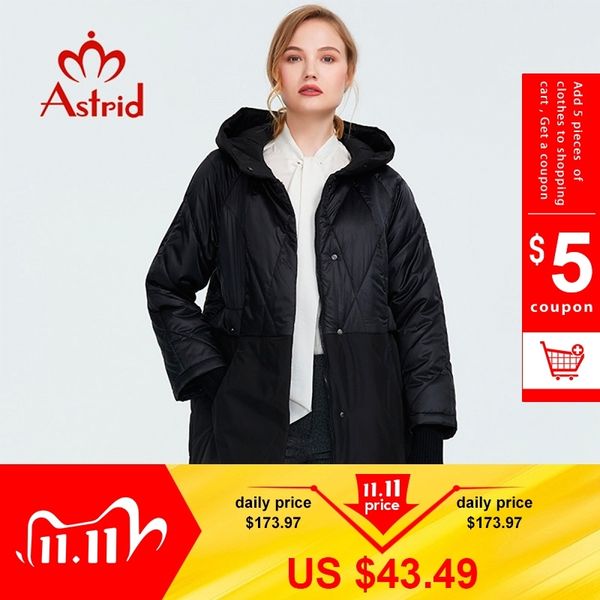 

astrid autumn new arrival women stitching fashion jacket outerwear new fashion autumn coat women am-9203 201103, Black