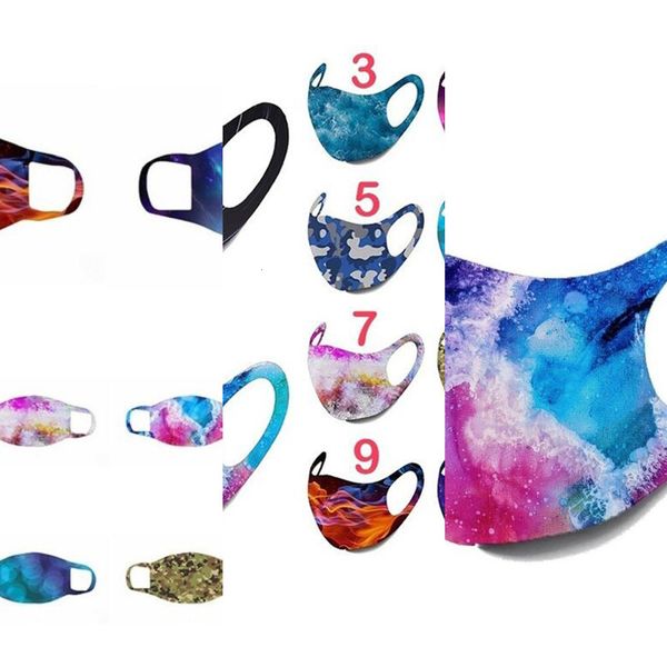 

printed camouflage new face star fire sky figure muti colors hanging reusable mask starry print printingprotection84cy