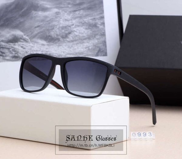 

sunglasses 2019 square new men's polarized large frame ultra light driving sunglasses tide 0993, White;black