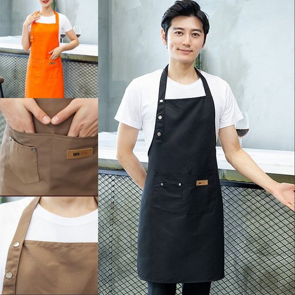 

водонепроницаемый halter pinafore big pocket multi color restauration рабочая одежда металлическая блокировка мода фартук мужчины женщины вы