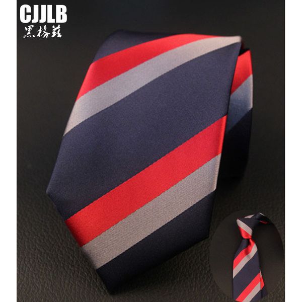 

2020 formal classic striped neck tie men skinny necktie wedding ties polyester fashion mens business ties shirt accessories 7cm, Blue;purple