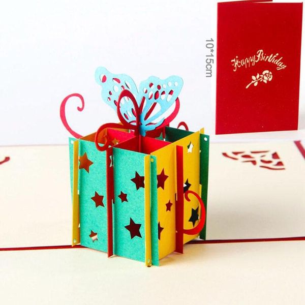 

greeting cards 3pcs/set or 8pcs/set 3d gift card creative blessing invitation postcard christmas featival anniversary for her