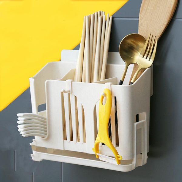 

chopsticks cage mould proof spoon chopsticks cylinder household air basket hanging wall basket quick rack without hole lou wall