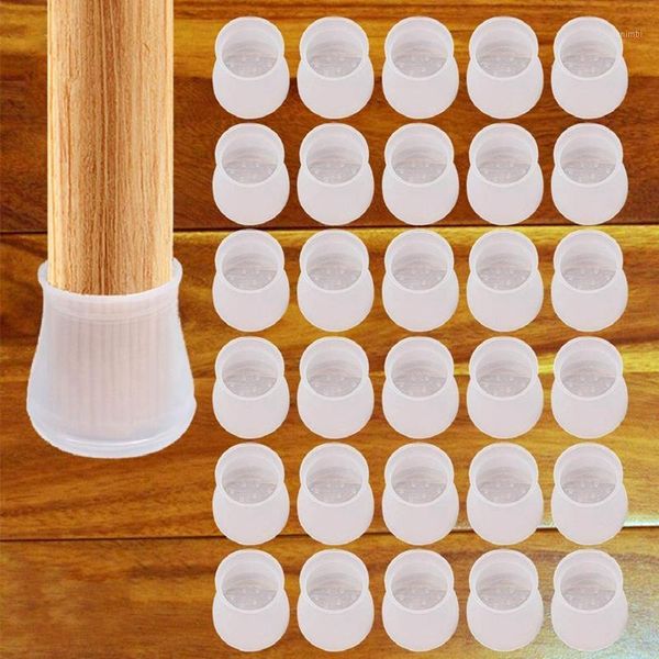 

32pcs leg cover, transparent silicone leg cover, round and square furniture table foot cover to prevent scratches and noise1
