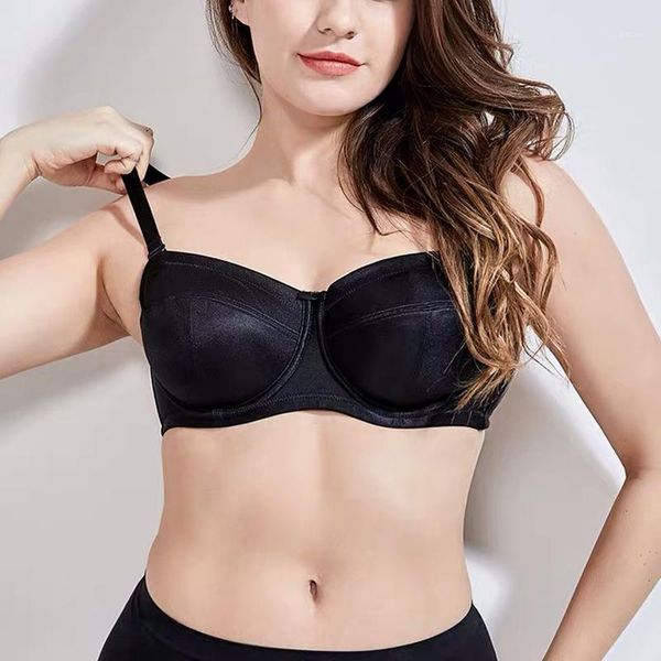 

bras women's underwire soft cup ultra support convertible strapless bra1, Red;black