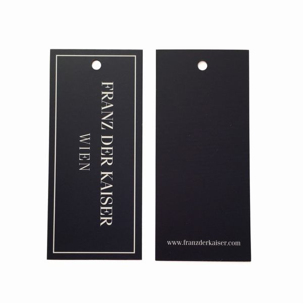 Balanço Tag Gift Tags Tag de roupa Atacado 100 pcs personalizado pendurar tag para roupas 400gsm arte papo impressão