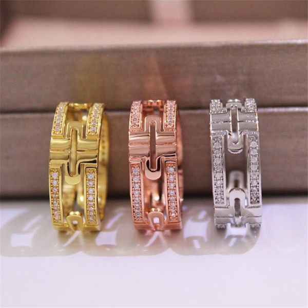 

crystal rings for women fashion titanium bague femme wedding engagement ring lover luxury brand jewelry, Silver
