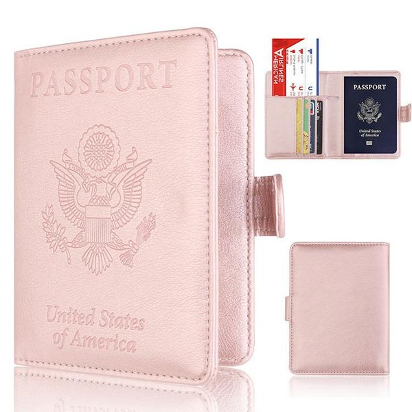 

storage bags 2021 leather passport holder wallet cover case rfid blocking travel #30