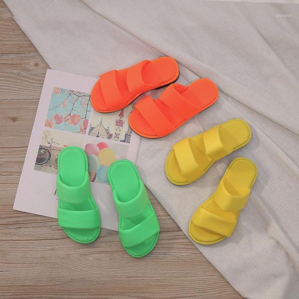 

children slippers soft bottom kids summer slippers candy color girls casual shoes open toe beach shoes non-slip slides pantufa1, Black;red