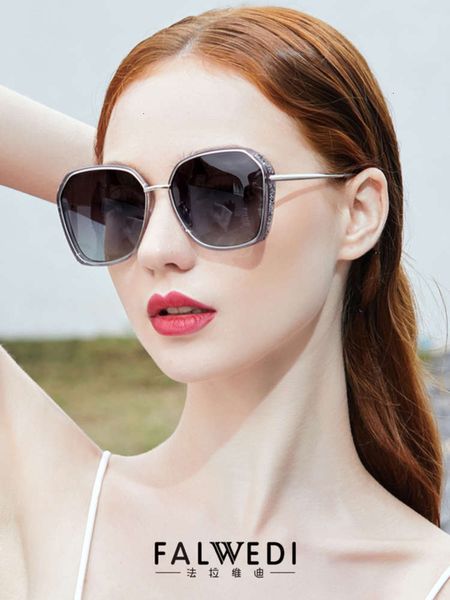 

face face sunglasses big women's round show thin fashion sunglasses women's polarized anti ultraviolet sunscreen can match myopia, White;black