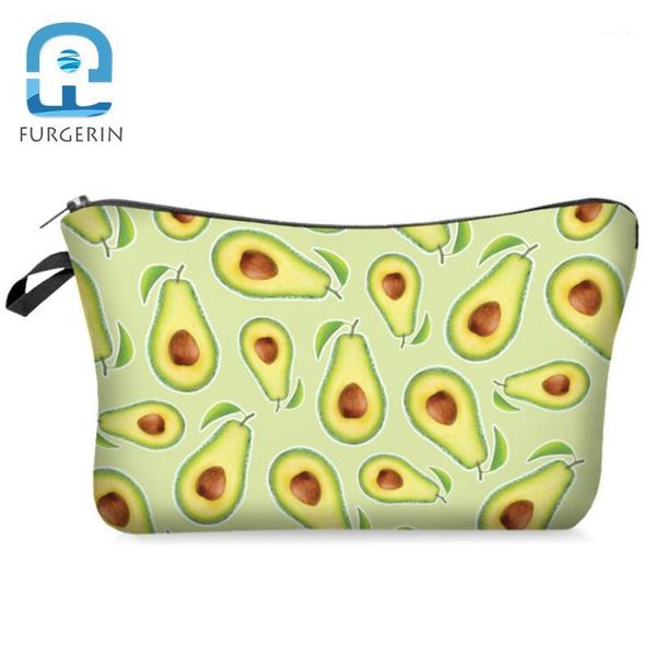 

storage bags women avocado cosmetic bag portable cute beauty zipper travel makeup pouch toiletry organizer1