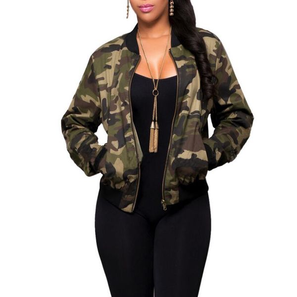 

women camo jackets fashion coat army green women 's bomber jacket coat female summer overcoat air foce 1 casual, Black;brown