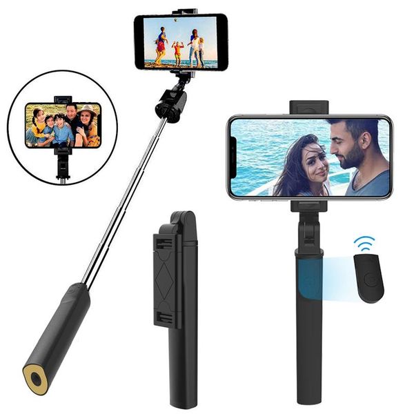 

3 в 1 в 1 беспроводной bluetooth selfie stick расширимый портативный моноподский складной мини-штатив monopod с удаленным затвором для ios w, Golden