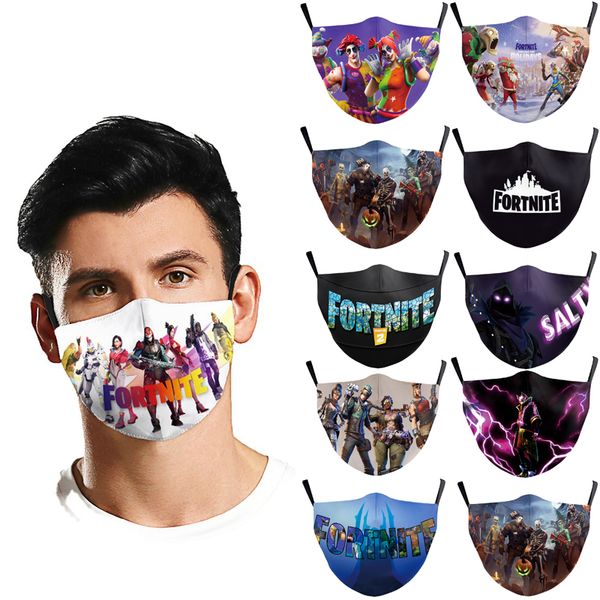 

2020 cartoon game fortnite fortnite battle royae digital printing masks for adults and children to map customization
