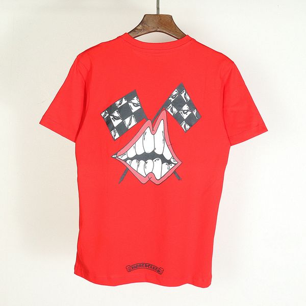 

wu yifan ch short sleeve t-shirt for men and women sanskrit big mouth horseshoe printing ins couple fashion t-shirt t-shirt, White