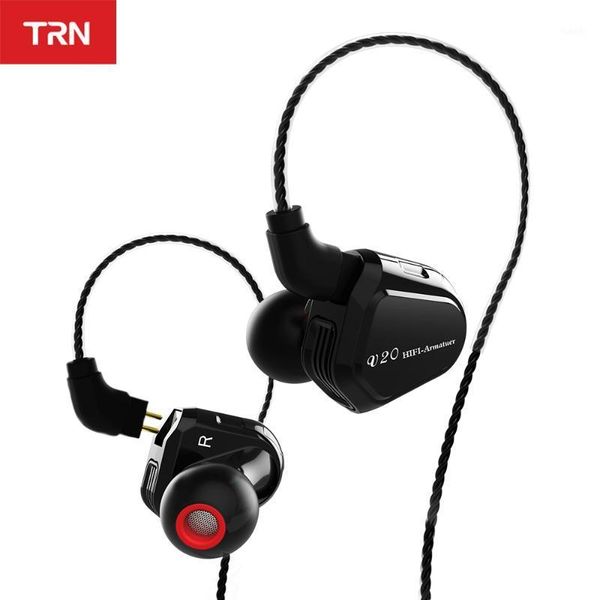 

trn v20 1dd 1ba hybrid in ear earphone hifi dj monitor running sport earphone earplug headplug 2pin cable trn v80/vx bt20s pro1