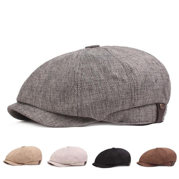 

High Quality Wool Tweed Newsboy Cap for Men Women Herringbone Fashion Wild Casual Hat Unisex Wild Octagonal Hats Woolen Beret, Blue;gray