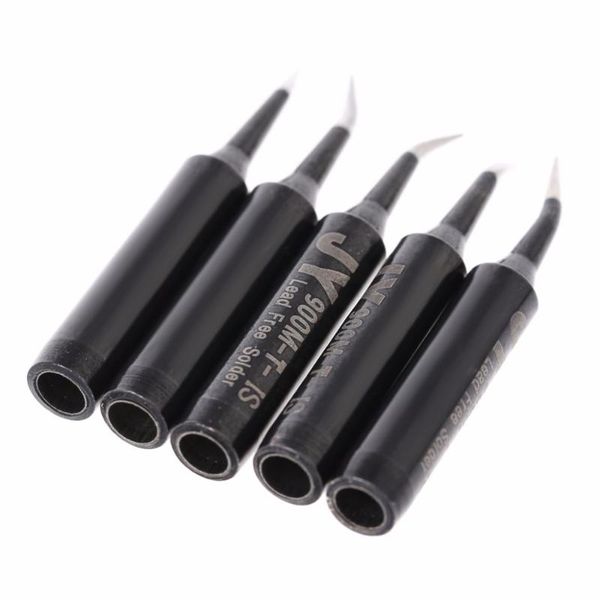 

hand & power tool accessories 5 pcs 900m-t-1c copper replacement bevel style soldering iron solder tip lead-for hakko 936 6 pattern