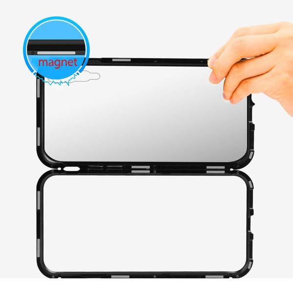 

metal magnetic adsorption glass case for huawei honor 9x 10x 8x 10 p40 p30 p20 lite mate 30 20 pro jlluoi